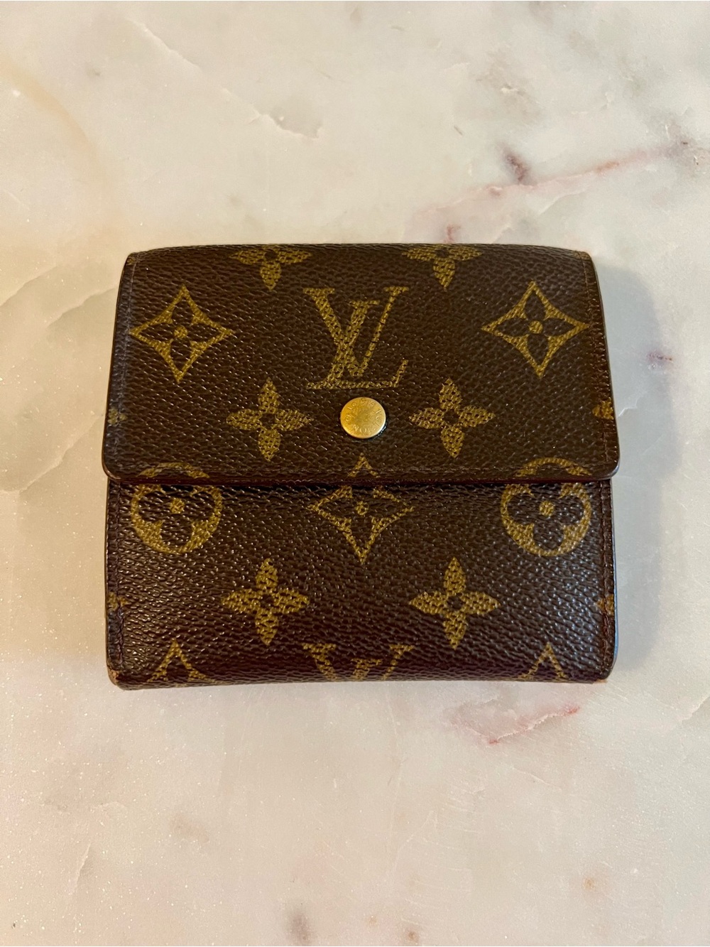 Louis Vuitton Monogram Elise Wallet, Trifold, Model M61652